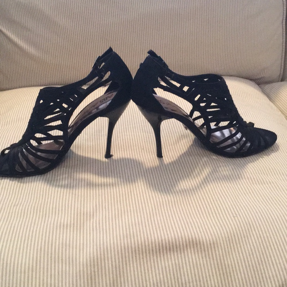 ABS Allen Schwartz Open Toe Ankle Strap Pump